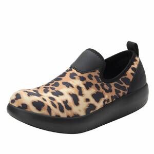 NEW ALEGRIA women's eden slip-on shoe in leopard
